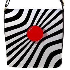 Abstract Red Ball Flap Messenger Bag (s)