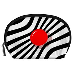 Abstract Red Ball Accessory Pouches (large) 