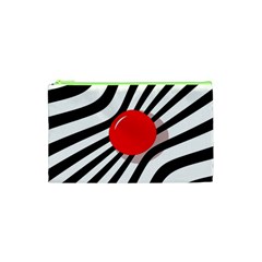 Abstract Red Ball Cosmetic Bag (xs)