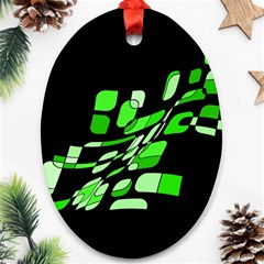 Green Decorative Abstraction Ornament (oval) 