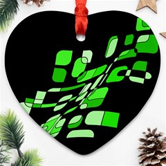 Green Decorative Abstraction Ornament (heart) 