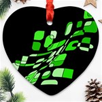 Green decorative abstraction Ornament (Heart)  Front