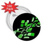 Green decorative abstraction 2.25  Buttons (100 pack)  Front