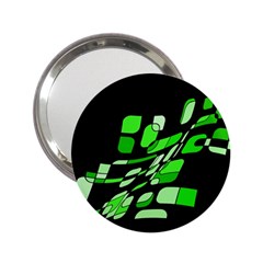 Green Decorative Abstraction 2 25  Handbag Mirrors