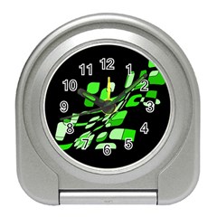 Green Decorative Abstraction Travel Alarm Clocks