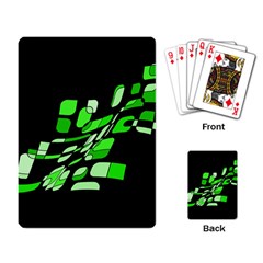 Green Decorative Abstraction Playing Card