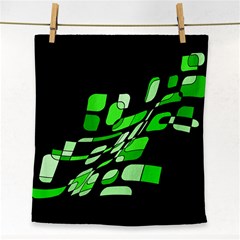 Green Decorative Abstraction Face Towel by Valentinaart