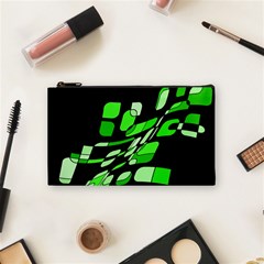 Green Decorative Abstraction Cosmetic Bag (small) 