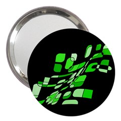 Green Decorative Abstraction 3  Handbag Mirrors