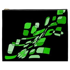 Green Decorative Abstraction Cosmetic Bag (xxxl) 