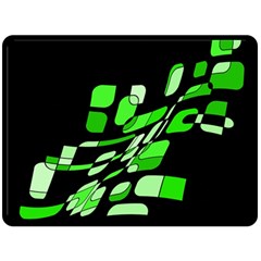 Green Decorative Abstraction Double Sided Fleece Blanket (large) 