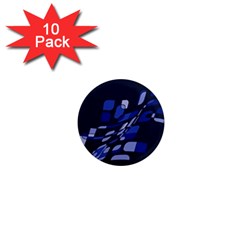 Blue Abstraction 1  Mini Magnet (10 Pack) 