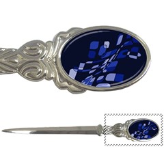 Blue Abstraction Letter Openers by Valentinaart