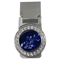 Blue Abstraction Money Clips (cz)  by Valentinaart