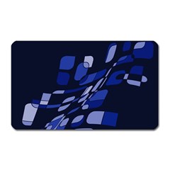 Blue Abstraction Magnet (rectangular) by Valentinaart