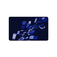 Blue Abstraction Magnet (name Card) by Valentinaart