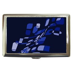 Blue Abstraction Cigarette Money Cases by Valentinaart