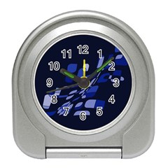 Blue Abstraction Travel Alarm Clocks