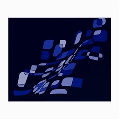 Blue Abstraction Small Glasses Cloth by Valentinaart