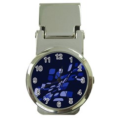 Blue Abstraction Money Clip Watches