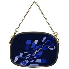 Blue Abstraction Chain Purses (one Side) 