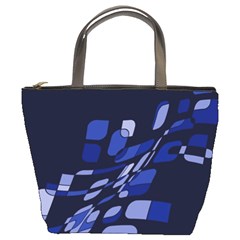 Blue Abstraction Bucket Bags