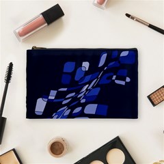 Blue Abstraction Cosmetic Bag (medium) 