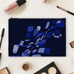 Blue Abstraction Cosmetic Bag (large) 