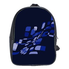 Blue Abstraction School Bags(large) 