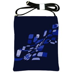 Blue Abstraction Shoulder Sling Bags