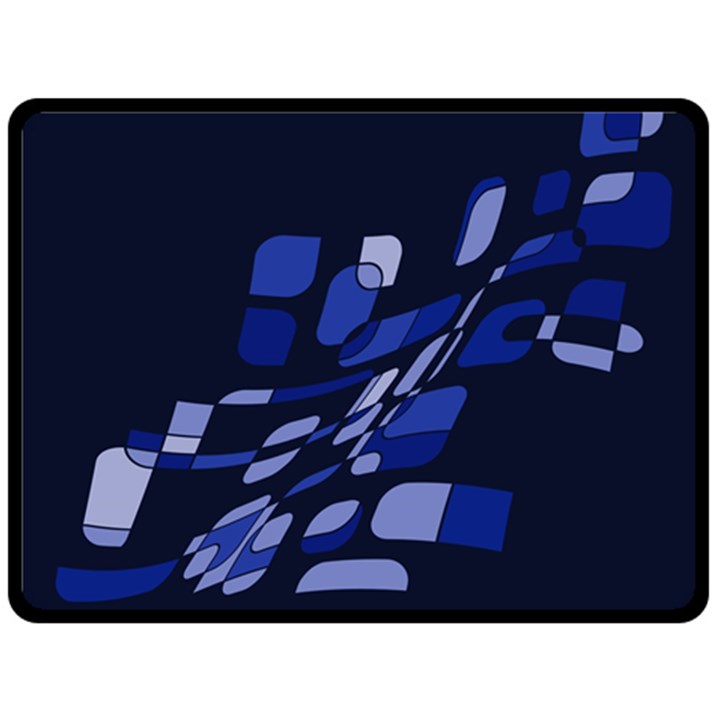 Blue abstraction Fleece Blanket (Large) 