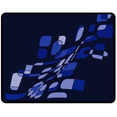 Blue Abstraction Fleece Blanket (medium) 