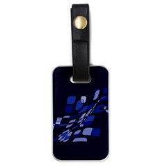 Blue Abstraction Luggage Tags (one Side)  by Valentinaart