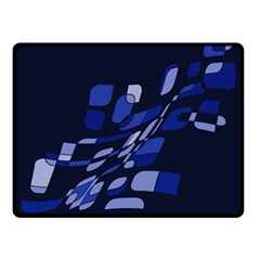 Blue Abstraction Double Sided Fleece Blanket (small)  by Valentinaart