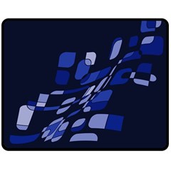 Blue Abstraction Double Sided Fleece Blanket (medium) 