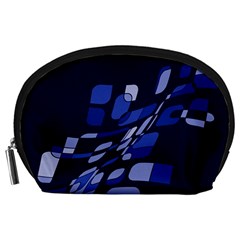 Blue Abstraction Accessory Pouches (large) 