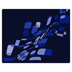 Blue Abstraction Double Sided Flano Blanket (medium) 