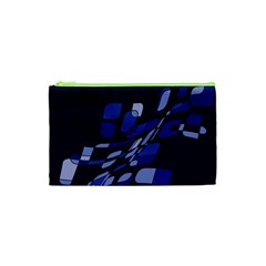 Blue Abstraction Cosmetic Bag (xs) by Valentinaart