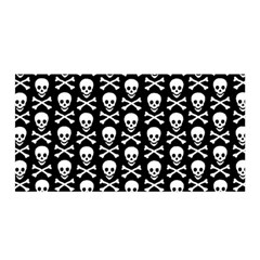 Skull And Crossbones Pattern Satin Wrap by ArtistRoseanneJones