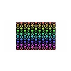 Rainbow Skull And Crossbones Pattern Satin Wrap