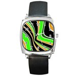 Colors of 70 s Square Metal Watch Front