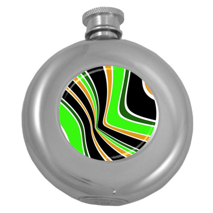 Colors of 70 s Round Hip Flask (5 oz)