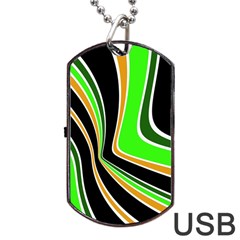 Colors Of 70 s Dog Tag Usb Flash (two Sides)  by Valentinaart