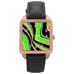 Colors Of 70 s Rose Gold Leather Watch 