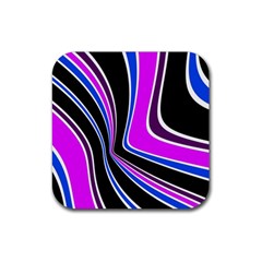 Colors Of 70 s Rubber Coaster (square)  by Valentinaart