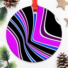 Colors Of 70 s Round Ornament (two Sides)  by Valentinaart