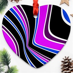 Colors Of 70 s Heart Ornament (2 Sides) by Valentinaart