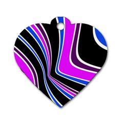 Colors Of 70 s Dog Tag Heart (two Sides) by Valentinaart