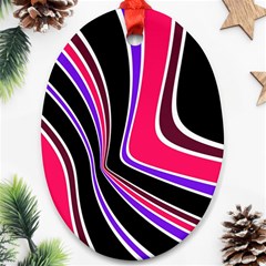 Colors Of 70 s Ornament (oval)  by Valentinaart