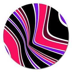 Colors Of 70 s Magnet 5  (round) by Valentinaart